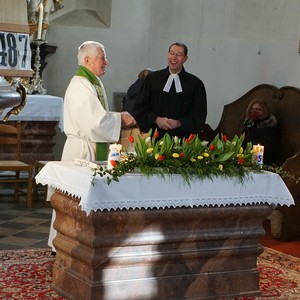 Ökumenischer Gottesdienst mit Pfarrer Johannes Erlbruch und Prof. Helmut Schlacher